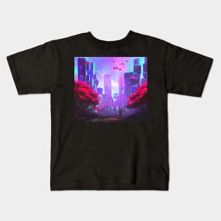 Colorful atumn city 2 Kids T-Shirt